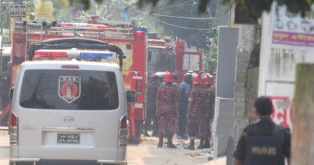 Rapid Action Battalion (RAB), Fire Service, in search of a ‘militant shelter’ in Mirpur