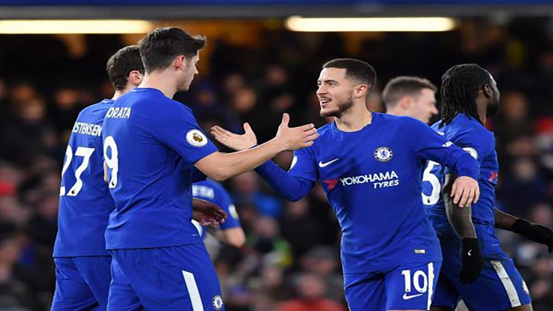 Hazard double eases pressure on Chelsea’s Conte
