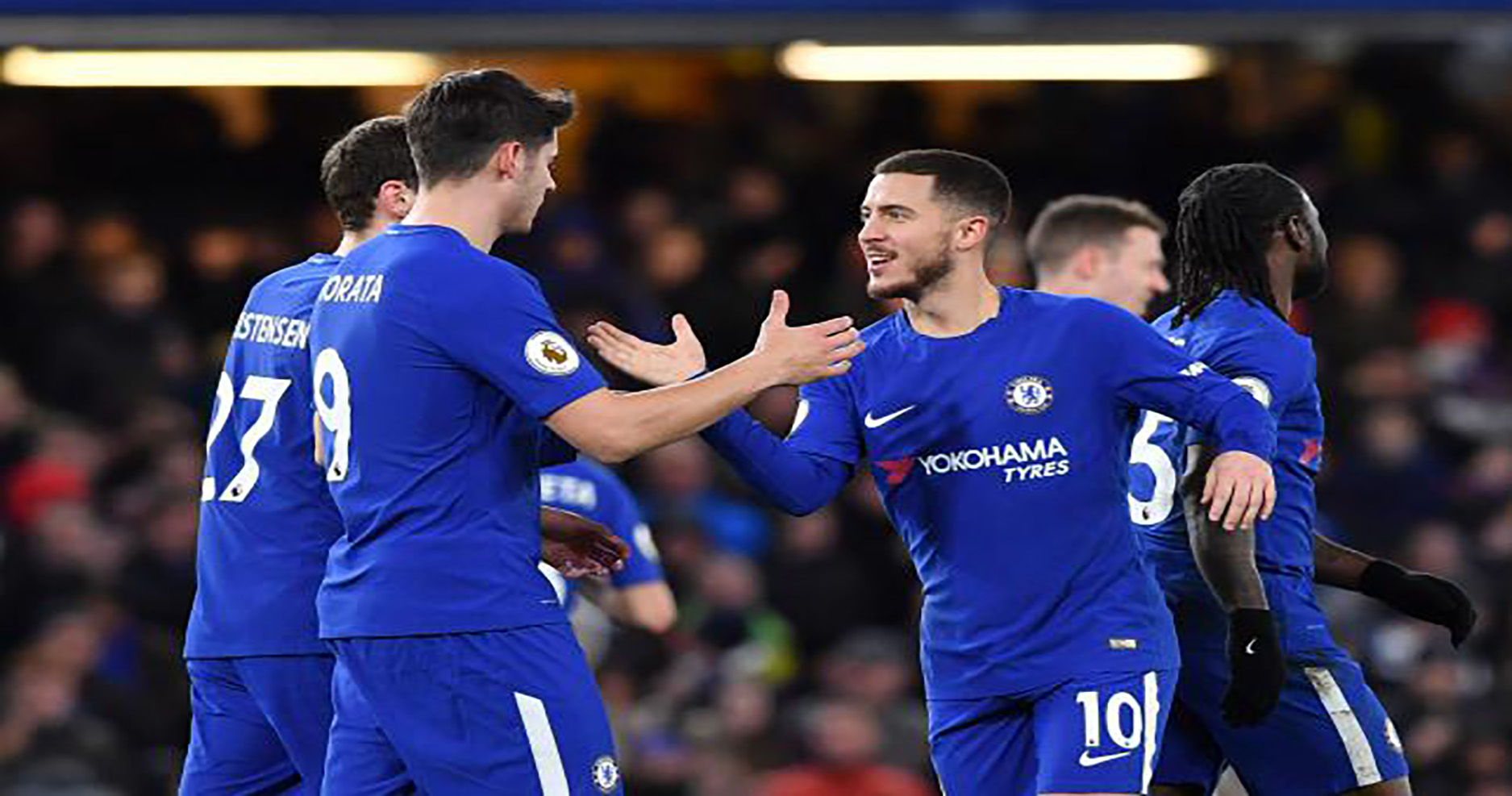 Hazard double eases pressure on Chelsea’s Conte