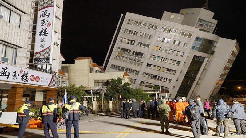 Two dead, over 200 injured in Taiwan quake